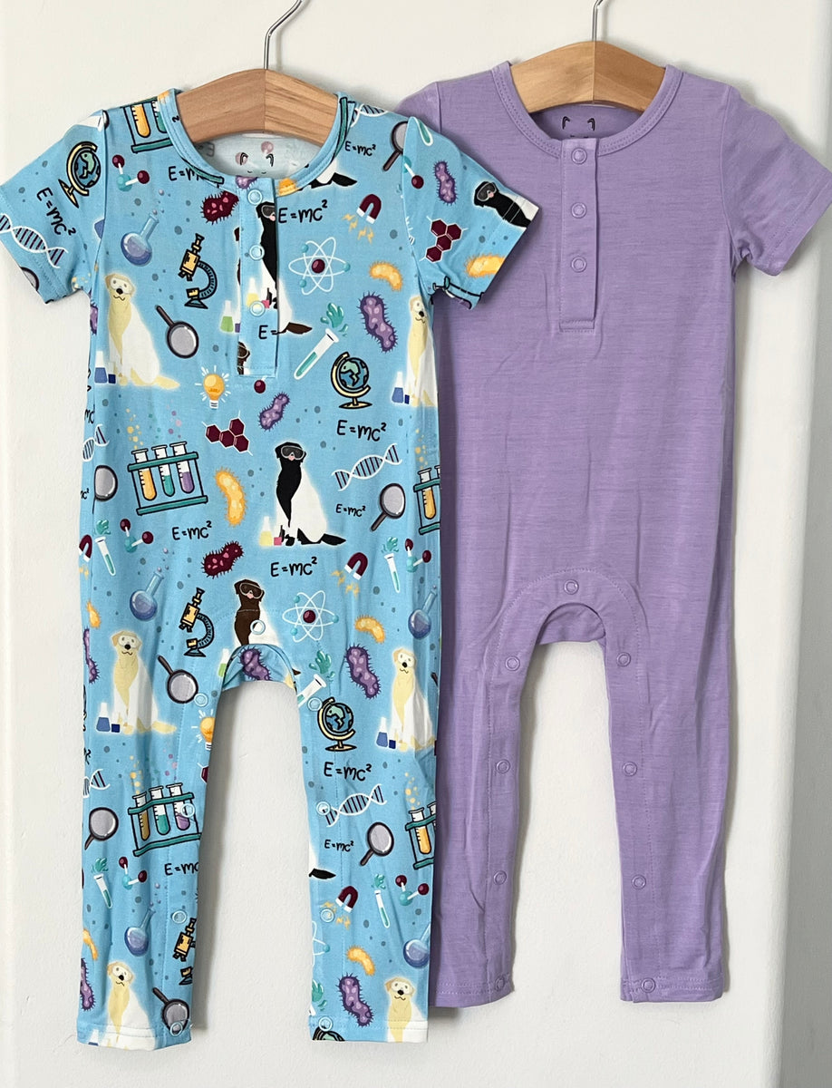 Orchid Purple Bamboo One Piece Snap Romper – Popoki Pajamas