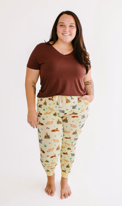Purr for a Cure Bamboo Adult Big Cats Joggers