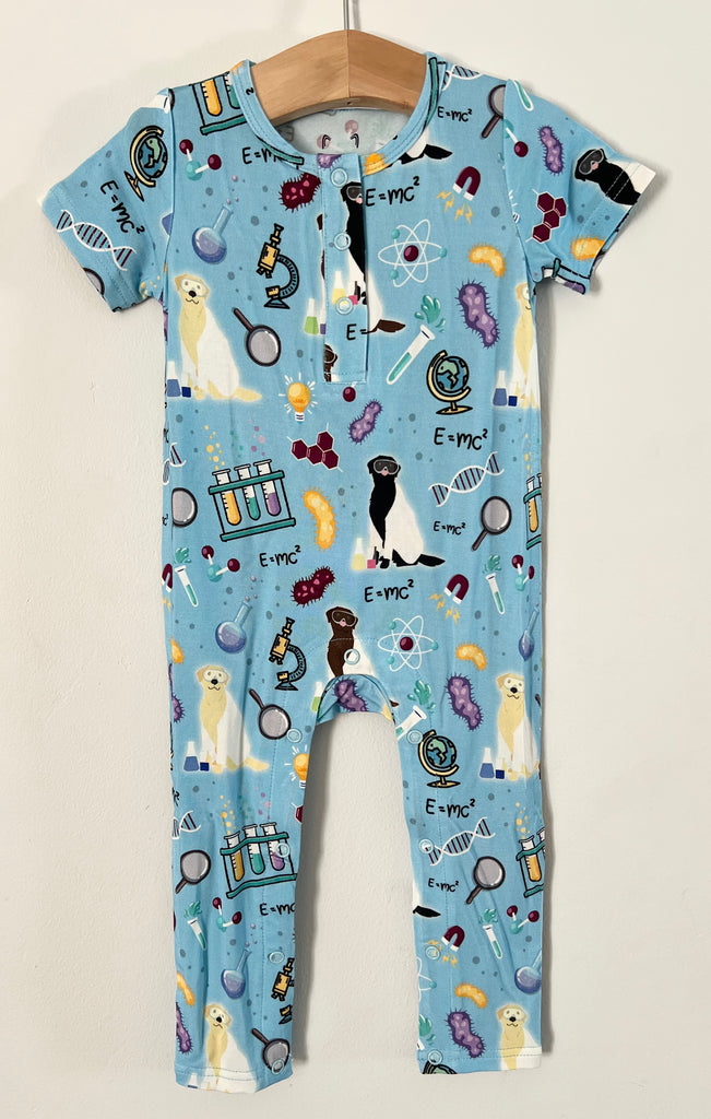Science Labs Bamboo One Piece Snap Romper – Popoki Pajamas